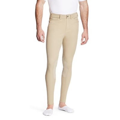 Men's Heritage Knee Patch Breech in Tan Cotton Twill, Size: 28 Long by Ariat