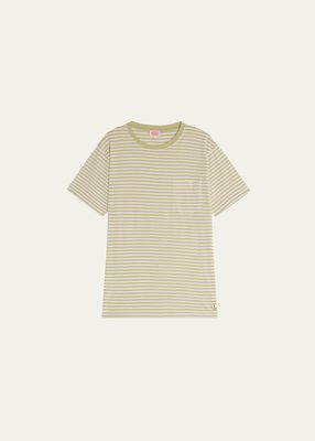 Men's Heritage Striped Cotton-Linen T-Shirt