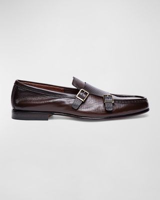 Men's Hero Leather Double-Monk Strap Loafers
