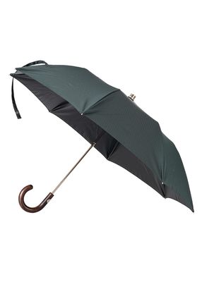 Men's Herringbone Folding Umbrella w/ Maple Handle
