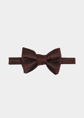 Men's Herringbone Silk Bow Tie