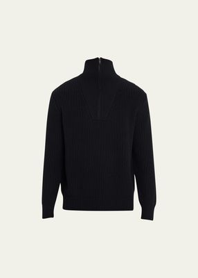 Men's Heston Ribbed Cashmere Sweater