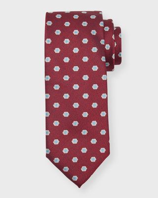 Men's Hexagon Silk Jacquard Tie