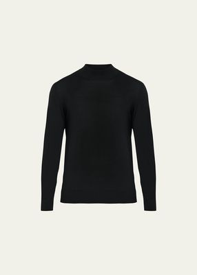 Men's High Performance Wool Mock Neck Sweater