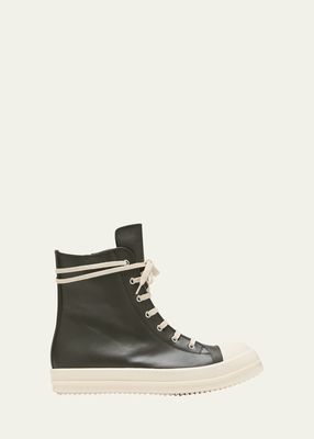 Men's High-Top Leather Sneakers