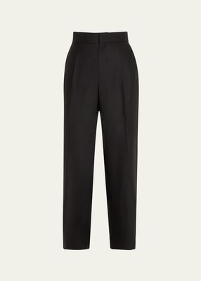 Men's High-Waist Trousers with Wide Legs