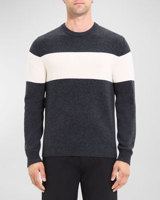 Men's Hilles Colorblock Wool-Cashmere Sweater