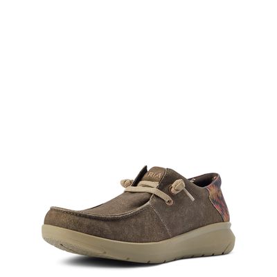 Men's Hilo Casual Shoes in Dark Tan Rust Southwest Print