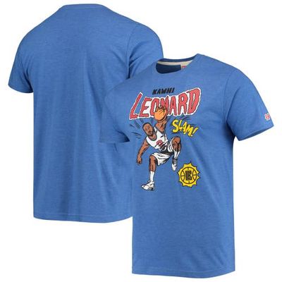 Men's Homage Kawhi Leonard Royal LA Clippers Comic Book Player Tri-Blend T-Shirt