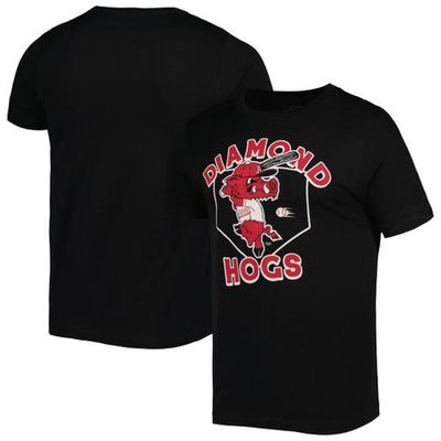 Men's Homefield Black Arkansas Razorbacks Diamond Vintage T-Shirt