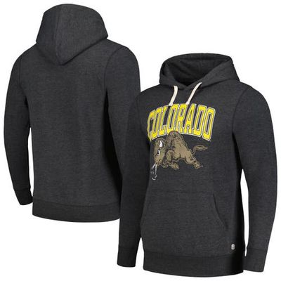 Men's Homefield Charcoal Colorado Buffaloes Tri-Blend Vintage Pullover Hoodie