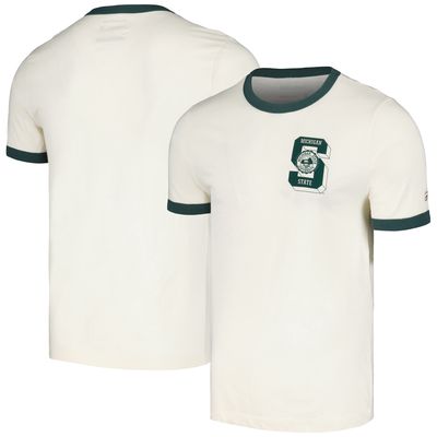 Men's Homefield Cream Michigan State Spartans Ringer T-Shirt