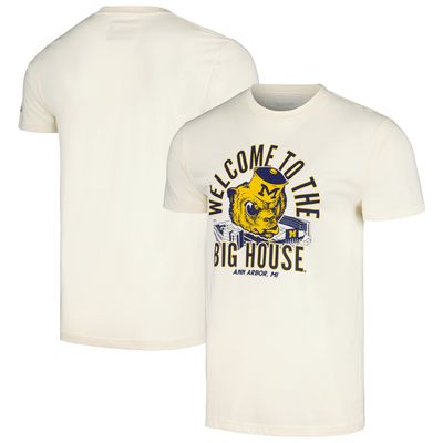Men's Homefield Cream Michigan Wolverines "Welcome to the Big House" T-Shirt