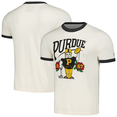 Men's Homefield Cream Purdue Boilermakers 1967 Rose Bowl Ringer T-Shirt