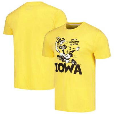 Men's Homefield Gold Iowa Hawkeyes "Until The Game Is Won" T-Shirt