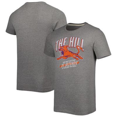 Men's Homefield Heather Gray Clemson Tigers Vintage Running Down the Hill T-Shirt