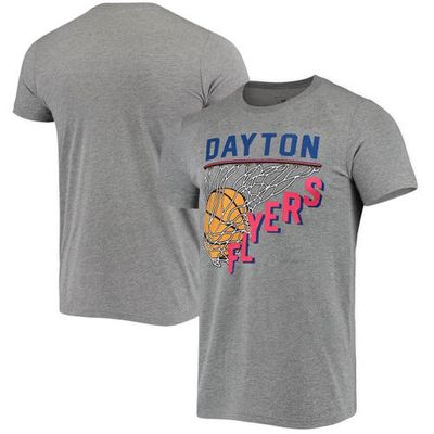 Men's Homefield Heather Gray Dayton Flyers Vintage Basketball T-Shirt