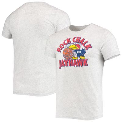 Men's Homefield Heather Gray Kansas Jayhawks Vintage Rock Chalk T-Shirt