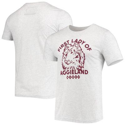 Men's Homefield Heather Gray Texas A & M Aggies Vintage First Lady Of Aggieland T-Shirt