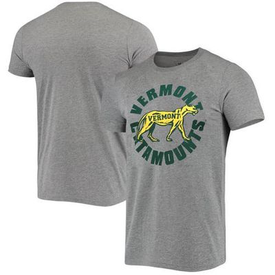 Men's Homefield Heather Gray Vermont Catamounts Vintage Logo T-Shirt