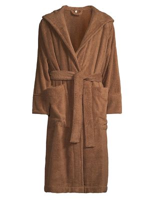 Men's Hooded Bath Robe - Kodiak Brown - Size Medium - Kodiak Brown - Size Medium