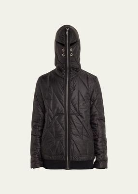 Men's Hooded Full Zip Nylon Jacket