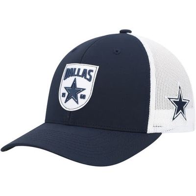 Men's HOOey Navy/White Dallas Cowboys Star Patch Trucker Snapback Hat