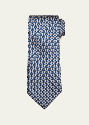 Men's Hoopoe and Gancini Silk Tie