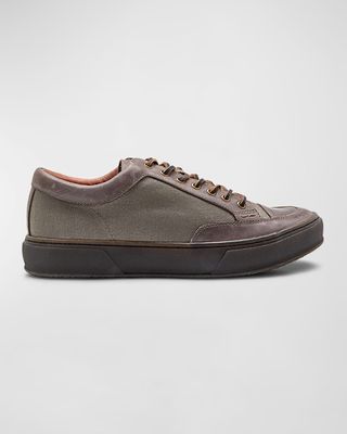 Men's Hoyt Low-Top Canvas & Leather Sneakers