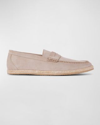 Men's Huxley Suede Espadrille Penny Loafers