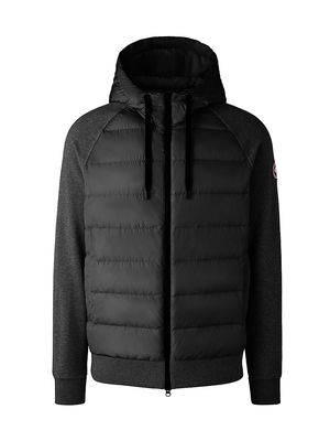 Men's HyBridge Huron Down Hoody Jacket - Black Noir - Size Medium