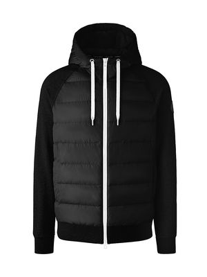 Men's Hybridge Huron Full Zip Hoodie - Black White - Size XXL