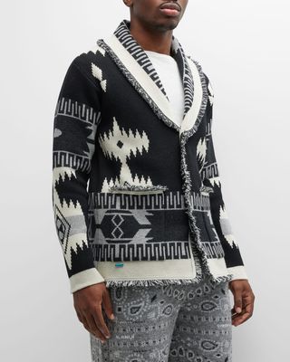 Men's Icon Jacquard Shawl Cardigan Sweater