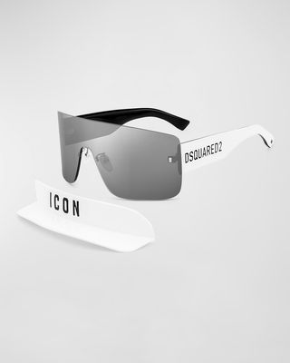 Men's Icon Visor Top Bar Mask Sunglasses