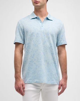 Men's Iconic Barocco Pique Polo Shirt