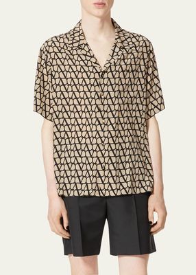 Men's Iconographe Silk Bowling Shirt