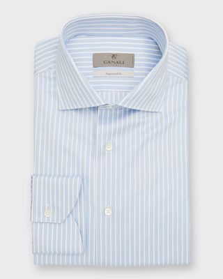 Men's Impeccabile Cotton Stripe Dress Shirt
