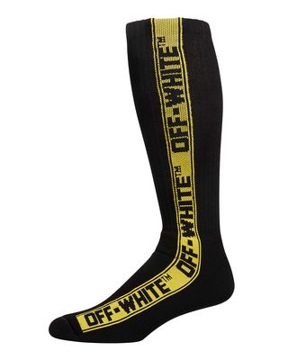 Men's Industrial Logo Strip Crew Socks