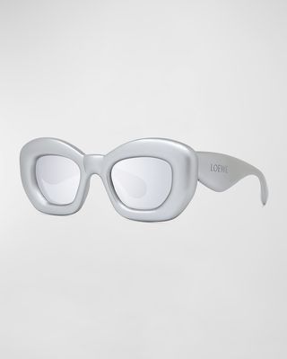 Men's Inflated Acetate-Nylon Butterfly Sunglasses
