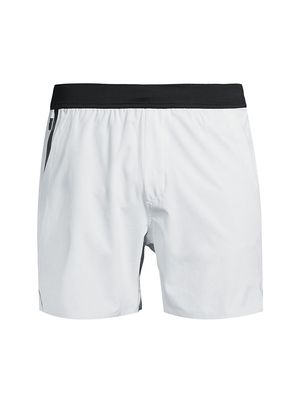 Men's Interval 5" Unlined Shorts - Light Grey - Size Small - Light Grey - Size Small