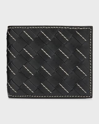 Men's Intrecciato 15 Avenue Stitch Bifold Wallet