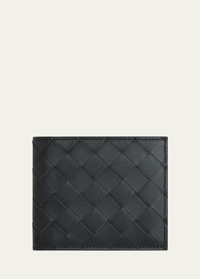 Men's Intrecciato 15 Bicolor Leather Bifold Wallet