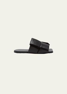 Men's Intreccio Leather Slide Sandals
