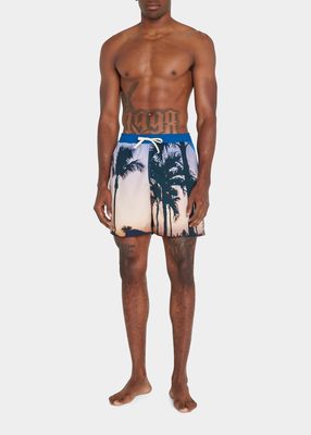 Men's Ipanema Sunrise-Print Swim Shorts