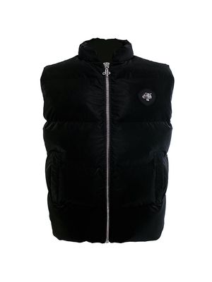 Men's Iridescent Puffer Vest - All Wet Black - Size Small