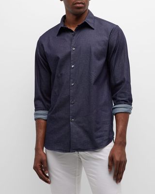 Men's Irving Chambray Button-Front Shirt