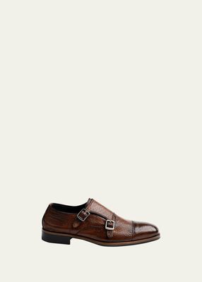 Men's Isernia Leather Double Monk Strap Loafers