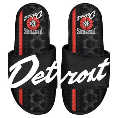 Men's ISlide Black Detroit Pistons 2023/24 City Edition Gel Slide Sandals