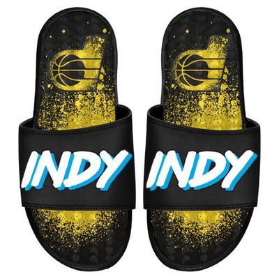 Men's ISlide Black Indiana Pacers 2023/24 City Edition Gel Slide Sandals