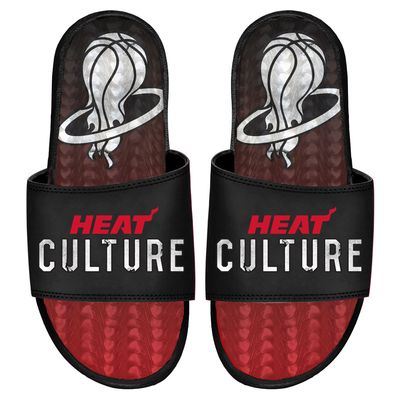 Men's ISlide Black Miami Heat 2023/24 City Edition Gel Slide Sandals